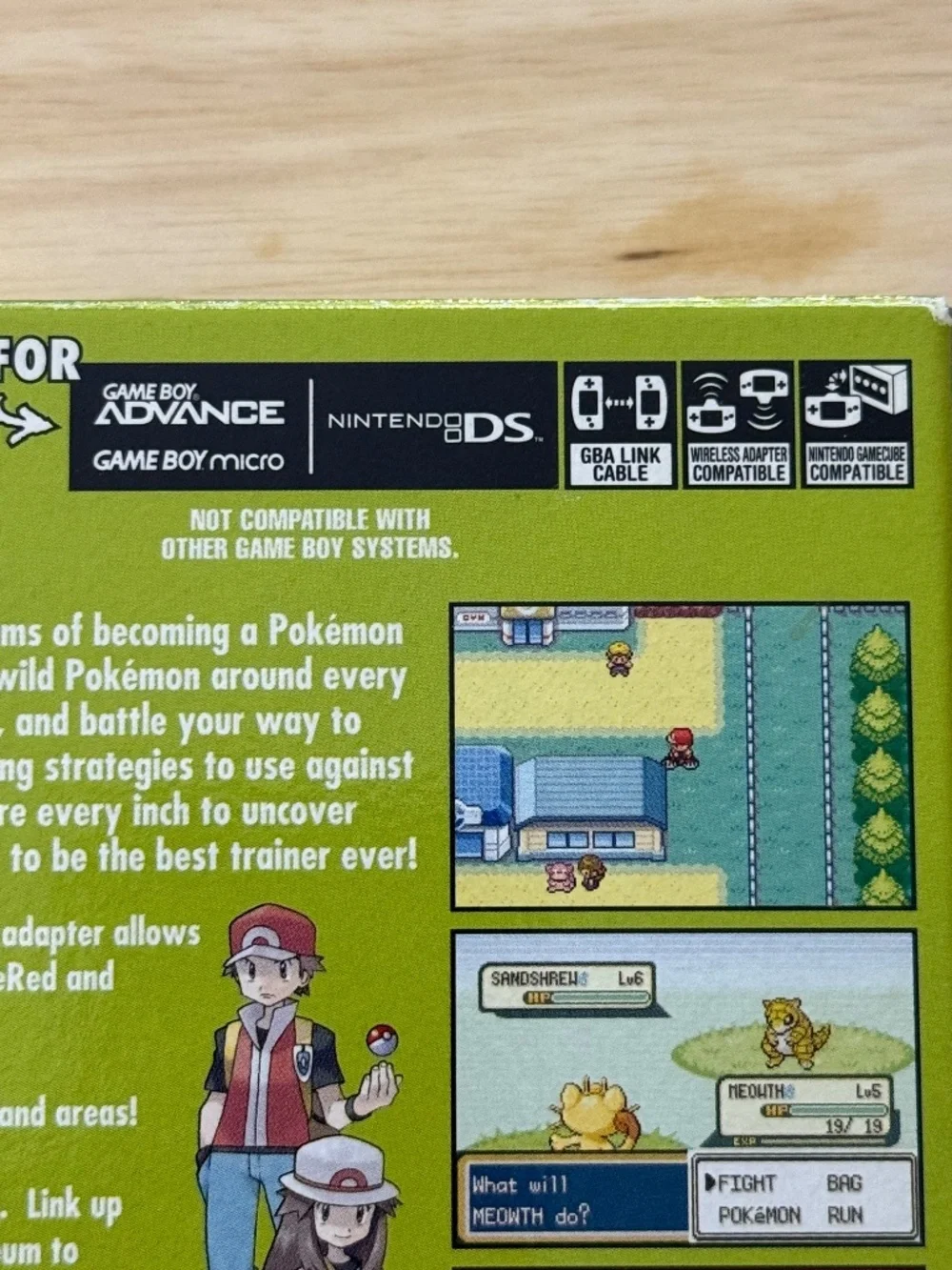 RARE Authentic Pokemon Leaf Green Vintage Game Boy Advance CIB
